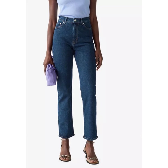 & Other Stories Favourite Cut High Rise Slim Leg Jeans in Deep Blue, Size 26/30 - Picture 2 of 16